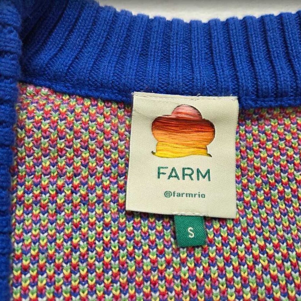 S Farm Rio X Anthropologie Sweet Orchard Fruit Knit Cardigan Oversized Sweater 2 View 5